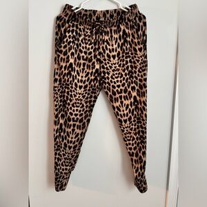 Leopard Print Jogger Pants | Casual Lounge Athleisure Pants Size S